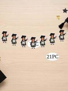 7/14/21pcs Custom Graduation Photo And Text Banner, Personalized Graduate Face Garland, Custom Photo Graduation Garland For Class Of 2026 Party Decor,Personalized Graduate Banner For Graduation Party & Backdrop - Multicolor - View 14