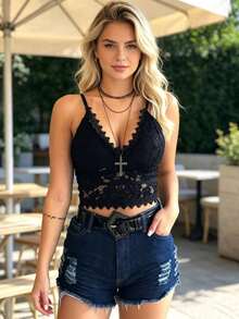 Women Tank Tops & Camis - Black - View 2