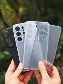 原装超薄磨砂手机壳，简约哑光，适用于三星 Galaxy S26 Ultra S26 Pro S25 edge S24 FE S23 S22 Note20/20 Ultra A16 A53 A54 A55 A56 5G，柔软 TPU 材质，防震防滑，防指纹，透气保护套 - 黑色 - 查看 12