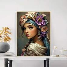 Bộ tranh đính đá acrylic 5D [30*40cm/11.8*15.7in], họa tiết bé gái, thích hợp cho người lớn mới bắt đầu tự làm tranh ghép đá, tranh đính đá thủ công hoàn chỉnh, thích hợp để trang trí tường phòng khách, phòng ngủ, văn phòng, quà tặng trang trí nhà cửa bất ngờ cho gia đình và bạn bè, không khung. - Không có khung - Xem 3