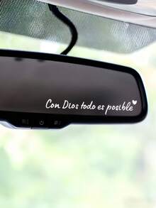 Inspirational Sticker Spanish Style Vinyl Decal, Suitable For Doors, Windows, Walls, Laptops And Home Decor - Self-Adhesive, Glossy, Asymmetrical Shape, Home Decor Accessory | Spanish Text Style | Glossy Vinyl Sticker, Car Use - A - View 1