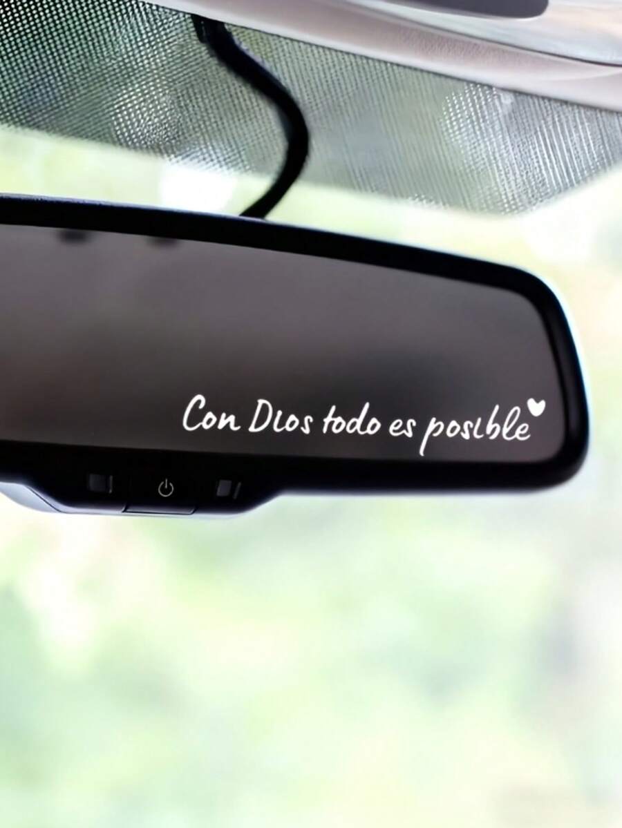 Inspirational Sticker Spanish Style Vinyl Decal, Suitable For Doors, Windows, Walls, Laptops And Home Decor - Self-Adhesive, Glossy, Asymmetrical Shape, Home Decor Accessory | Spanish Text Style | Glossy Vinyl Sticker, Car Use - A - View 1