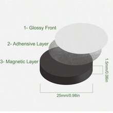 Evemodel 100pcs Miniature Magnetic Self-Adhensive 25mm Round Bases For Wargames - A - View 5