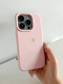 Sweet Pink Matte Phone Case, Minimalist Heart Design With Full Camera Protection Compatible With Apple 17 Pro Max, 17/16/15/14/13/12/11 - Pink - View 4