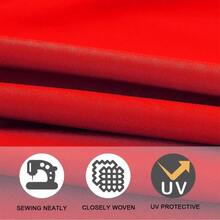 Toldo de repuesto para sombrilla de patio de poliéster resistente - Resistente a los rayos UV y la lluvia, plegable para uso en jardín al aire libre - rojo - Ver 18