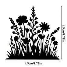 Flower Cluster Silhouette Sticker, Line Decoration Small Flower, Mini Line Flower Decoration Sticker, Suitable For Mirror Decoration, Car Decoration, Phone Case Decoration, Flower Silhouette Planted In The Soil - A - View 3