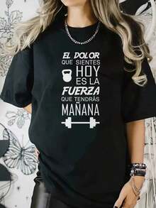 Camiseta unisex, para mujerModaCreativoImpresiónCamisetaCuatroEstaciones del añoMujeresModaSencillo,InformalCómodo,PopularSuave,Acondicionamiento físicoDiarioAl aire libreDeportes,VersátilA la modaEstiloParaTodasLas estaciones del año,TranspirableCuello redondoMangaCamiseta,ropa de mujer,blusas para mujer,tops para mujer, playeras para mujer, Ligero, Tejido transpirable, conjuntos casuales para mujer, ropa para clima cálido, diseño divertido, ideal para jugar al aire libre, ligero, tejido transpirable, conjuntos casuales para mujer, ropa para clima cálido, diseño divertido, ideal para jugar al aire libre - Multicolor - Ver 5
