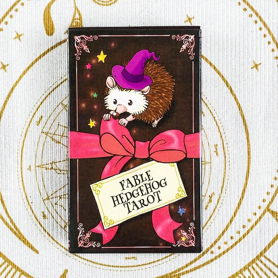 刺猬主题塔罗牌套装,桌面桌游,附带纸质说明书,可用于日常占卜,适合初学者 - 彩色 - 查看 1