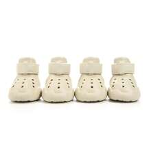 For Hot Pavement Outdoor Reflective Dog Strip Design Dog Shoes Animal Sandals Boot Non-Slip Waterproof Dog Booties EVA Pet Shoes - màu xanh nhạt - Xem 10