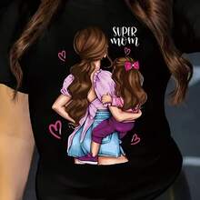 Camiseta Mujer Cuello Redondo Manga Corta Candy Candy Anime Retro Casual - Negro - Ver 1