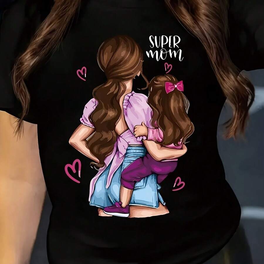 Camiseta Mujer Cuello Redondo Manga Corta Candy Candy Anime Retro Casual - Negro - Ver 1