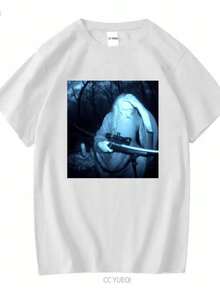 playeras de mujer 2026 Old Wizard Hunting and Drinking Beer at Night T Shirt long or short sleeves vintage Washed Top For Everyday Wear Unisex Stylish - Blanco - Ver 1