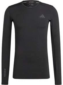 Adidas Techfit RHEON 款丨 高彈透氣速乾男子跑步綜合訓練運動緊身衣 - 黑色 - 查看 1