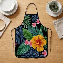 1pc, Grandma Illustration Pattern Polyester Apron, Suitable For Cooking, Baking, And Gardening - Can Be Used As Attire For The Kitchen And Dining - Multicolor - View 5