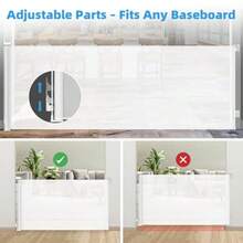 Puerta retráctil para bebé de 78 pulgadas, extra ancha para gran apertura,  infantil, interior/exterior, malla retráctil de 34 pulgadas de alto para puertas, escaleras, pasillos, color blanco - Blanco - Ver 5
