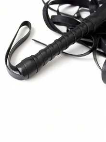 Black Small PU Leather Flogger, BDSM Whip, Bondage Toy For Adult Intimate Games, Sensual SM Products - 1PC - View 8