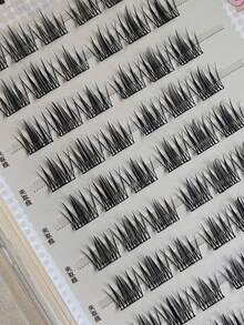 60pcs Glue-Free Sweet Camellia Flower False Eyelashes, Natural & Realistic Fairy Single Cluster Segmented Slouchy 3-Step Lashes, Super Soft & Natural, Suitable For Everyday, Date, Party, Beginner Friendly, Travel Essential (Random Bottom Card) - C - View 6