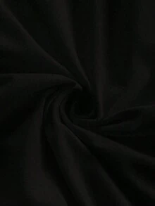 Conjunto de 3 piezas para mujer con top sin mangas con hombros fruncidos, de estilo minimalista y de moda, ideal para vacaciones, primavera y verano - Negro - Ver 4
