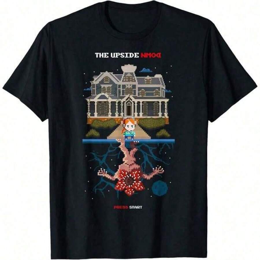 StrangerS ThI. Camiseta Unissex Ngs, Camiseta de Algodão para Meninos e Meninas, Camiseta Gráfica D-emogorgonA StrangerS Hawkins ThIng Hugs, Camiseta de Algodão com Ilustração Gráfica Inspirada em StrangerS Hawkins ThIng, Camisetas 100% Algodão com Estampa D-emogorgonA StrangerS Hawkins ThIng, Mike, Lucas, EL-EVEn, Dustin, Demodogs, Camisetas Exquisitas para Fãs de Hawkins Indiana, Camiseta de Férias - Padrão D-emogorgonA StrangerS Hawkins ThIng, Camiseta Masculina, Camiseta Casual de Algodão com Gola Redonda, StrangerSthIngS, Camiseta Gráfica, Presentes de Dia dos Namorados, Dia dos Namorados, Roupas Masculinas, Camisas Masculinas, Homens, Camiseta Gráfica, Camisetas Gráficas Femininas, Roupas de Verão. Camiseta de Pixel Art de Max e Vecna da 5ª Temporada de Strangers Things, 100% Algodão, Camiseta de Manga Curta com Gola Redonda, Casual, Adequada para Todas as Estações, Moda Masculina - Preto - Ver 1