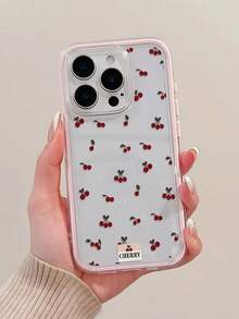 1个樱桃图案撞色防震手机壳，TPU材质，适合作为节日礼物，兼容苹果iPhone 11/12/13/14/15/16 Pro/Pro Max/14/15/16 Plus/17，男女通用 - 彩色 - 查看 5