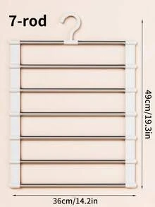 1pc Multi-Layer Pant Rack - Space-Saving Foldable Design, Suitable For Effective Wardrobe Organization, Plastic Multi-Layer Rack For Jeans, Leggings And Casual Pants, Seamless Non-Slip Home Pant Rack, Easy Assembly, Ideal For Holiday Preparation And Seasonal Closet Management; Suitable For Valentine's Day, Mother's Day - Multicolor - View 12