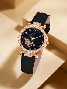 Set Jam Tangan Quartz Wanita 3/2/1 buah, Dial Vintage Bertabur Berlian Imitasi yang Elegan & Mewah, Cocok untuk Pemakaian Sehari-hari, Dekorasi Pesta, atau Hadiah Liburan untuk Teman dan Ibu - MultiWarna - View 10