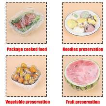 100片一次性保鲜膜 - 密封保鲜膜,适用于食品保鲜、家庭厨房、野餐和烧烤,多功能保鲜膜,适用于碗、盘子、水果、蔬菜,透明厨房保鲜膜,防尘 - 彩色 - 查看 8
