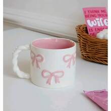 13,4oz Keramikbecher mit Ringgriff, 360 °   Rotierender Kaffeebecher – Elegante geprägte Latte-Art-Tasse für Café, Küche zu Hause, Geschenk - Standard - Übersicht 5