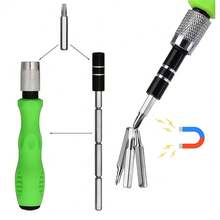 1 Set 32 Mata Obeng Presisi Magnetik 1 In 1 Set Alat Perbaikan Baja CR V Kit Alat Tangan Perbaikan Mata Obeng Pipih Torx Hex Gagang Mini Alat Perawatan DIY Universal untuk Ponsel Komputer Jam Tangan Kacamata Perbaikan Perangkat Elektronik Rumah Tangga - Mengatur - View 5