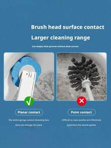 High-Efficiency Cleaning Sponge, Suitable For Disposable Toilet Brush And Brush Head. This Product Comes In Yellow, Blue, And Purple Options, Suitable For Deep Cleaning And Daily Bathroom Maintenance. This Set Includes A Refill Pack Of Toilet Cleaner, Disposable Toilet Brush Heads, And A Cleaning Sponge That Can Be Used To Clean The Bathtub, Floor, Drains, And Toilet. No-Touch Toilet Brush, Durable Material, And Highly Efficient. - Multicolor - View 6
