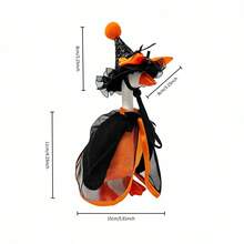 7 Inches Desk Goose Halloween Outfits, Cute Mini Goose Witch Hat And Cloak Set, Goose Statue Holiday Clothes - Sets - View 7