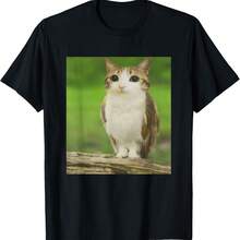 Cat Owl Funny Cursed Internet Meme T-Shirt - 黑色 - 查看 1