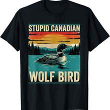 Heated Loon Hockey Meme T-Shirt - Black - View 1