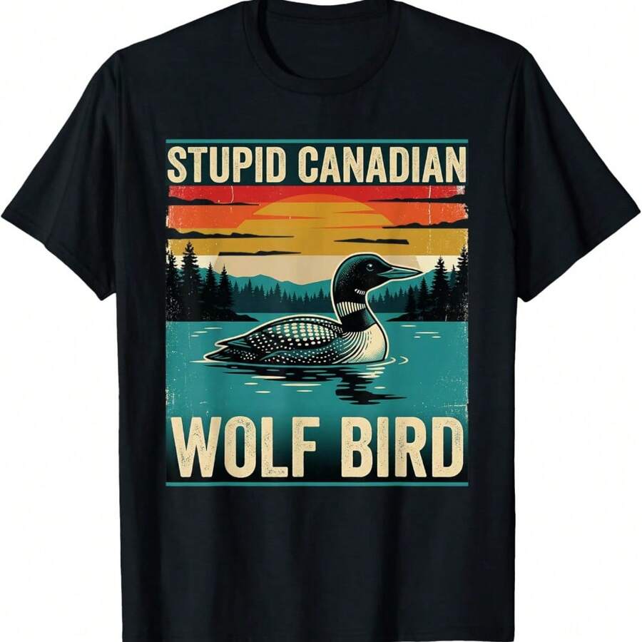 Heated Loon Hockey Meme T-Shirt - Black - View 1