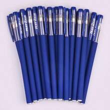 12pcs Blue Ballpoint Pen Set, Includes 2 Pens + 10 Refills, Suitable For Business, Office, Signature, Calligraphy Practice And Daily Writing - 2 Pens + 10 Pen Refills - View 1