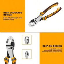 High Leverage Pliers Set Locking Pliers Set Roll Pouch Included - Yellow and Black - View 3