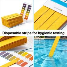 Tiras de prueba de pH 1-14, papel de prueba de calidad del agua para acuario doméstico, piscina, agua al aire libre y prueba de suelo - Multicolor - Ver 8
