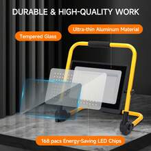 Foco de Trabajo LED con Cable de 4M 150W 13500LM Enchufes Con Interruptor Estanco IP65 Impermeable 6500K - 150 W - Ver 3
