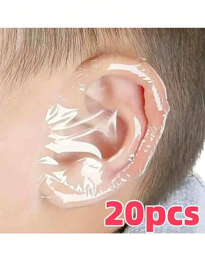100 piezas/80 piezas/60 piezas/40 piezas/20 piezas/5 piezas Tapones de oído de plástico impermeables, adecuados para nadar, teñir el cabello, hornear, absorber aceite, ducharse, lavarse el cabello y proteger los oídos