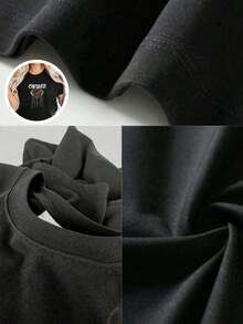 1 Piece Beautiful Women's Blouses Women's Blouses Women's Clothing Sets Caifanes 180G High Quality Black And White T-Shirt With Heart And Skull Print Basic Round Neck Loose Breathable Versatile Machine Washable Comfortable Size S ~ 3XL Daily Casual Sporty Essential For Summer. - 黑色 - 查看 7