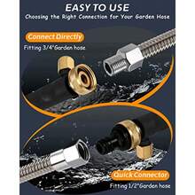 KOKK2O Upgraded Jet Nozzle For Garden Hose Power Washer Wand Hydro Jet High Pressure Washer Tools With 2 Different Nozzles And Hose Quick Connectors - Black - View 3
