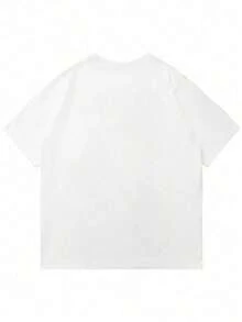 Nueva Colección 2026: Camiseta de Algodón para Mujer con Estampado Gótico de Bruja y, Camiseta Casual de Manga Corta, Cuello Redondo, Hombros Caídos, Largo Regular, Tela de Elasticidad Media, Top Bonito y Elegante, Algodón Ligero - Blanco - Ver 3