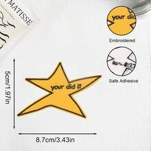 A 'You Did It' Star Embroidery Patch - A - View 3