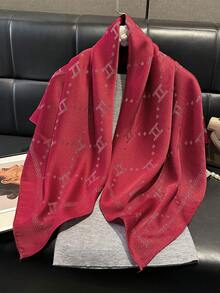 1 Stück eleganter Buchstaben-Muster Bandana Schal, vielseitiger Mode-Kopftuch, Schal für Frauen - Verschiedenfarbig - Übersicht 16