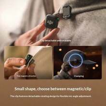 DJI Mic 3（发射器）高级迷你无线麦克风，适用于采访、直播、视频录制、Vlog，带降噪领夹式麦克风，可通过蓝牙直接连接智能手机摄像头，官方标准配置（不含Lightning连接器） - 查看 6