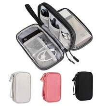 1pc New Travel Storage Bag, Waterproof Double-Layer Organizer Pouch For Cables, Chargers, Digital Accessories - Rectangle - View 2