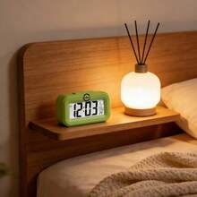 1 pieza Reloj electrónico de color macaron refrescante, con opciones de multicolor, que muestra la hora/fecha/semana/temperatura en una sola pantalla, diseño de bajo consumo, reloj de escritorio minimalista adecuado para el hogar y la oficina - 1PC - Ver 2