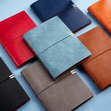 Retro Faux Leather Loose-Leaf Notebook, Multi-Color Soft Cover Binder, Faux Leather Cover Durable & Foldable, Detachable Ring Binder Design, Built-In Strap To Prevent Pages From Scattering, Customizable Inner Pages, Suitable For Journaling, Planning And Daily Note-Taking - Retro and Sophisticated - View 6