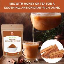 SPICY ORGANIC Ceylon Cinnamon Powder, 1 Lb – Pure  Freshly Ground From Sri Lanka, USDA Certified Organic, Non-GMO, Gluten-Free  Kosher, Perfect For Baking, Cooking, Drinks  Seasoning - SO-CCPW-16OZ - View 6