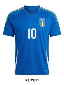 Camisa de Time Italia Azul Nova Temporada 2026/27 Copa do Mundo - Azul - Visão 2